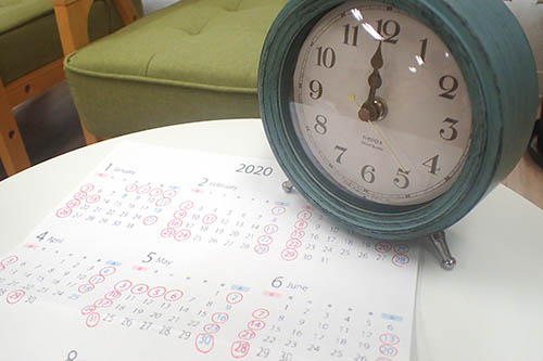 時計とカレンダー